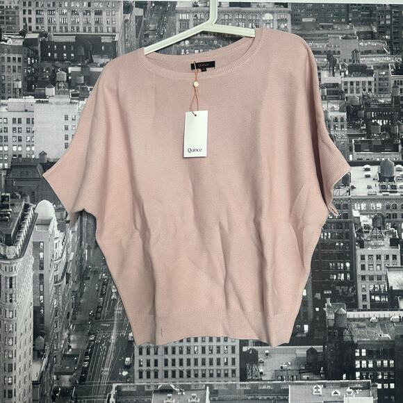 New Quince Lightweight Cotton Cashmere Link-Stitch Dolman Sweater Size Small - Picture 1 of 5